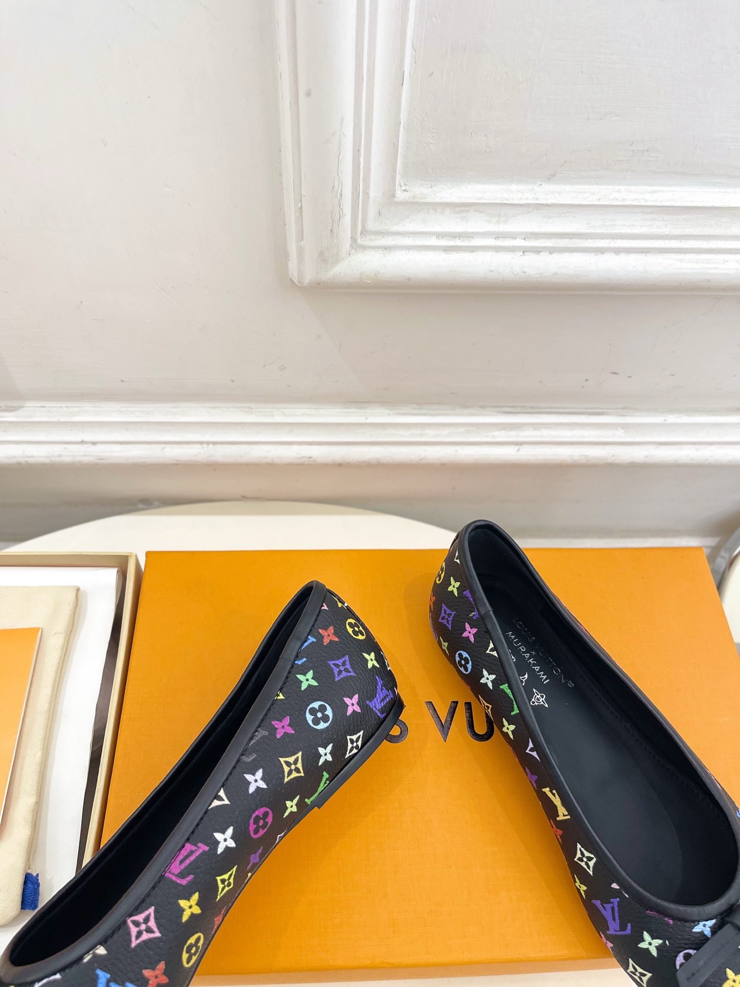 Louis Vuitton Ballet Flats Black Women Luxury Leather Designer Shoes - Image 5
