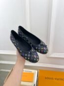 Louis Vuitton Ballet Flats Black Women Luxury Leather Designer Shoes