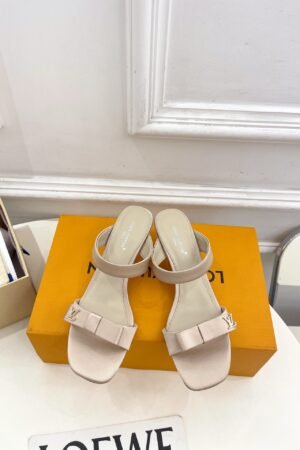 Louis Vuitton 6AM Satin Mules Women Luxury Slip-On Heels Designer Shoes