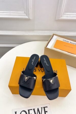 Louis Vuitton Mare Mule Black Block Heel