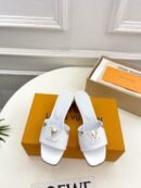 Louis Vuitton Mare Mule White Block Heel