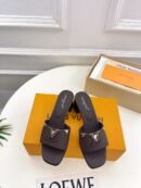 Louis Vuitton Mare Mule Grey Block Heel