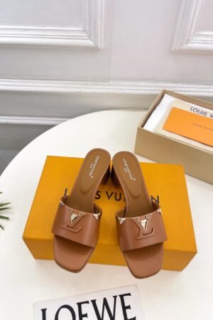 Louis Vuitton Mare Mule Brown Block Heel