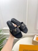 Louis Vuitton Mare Black Flat Mules