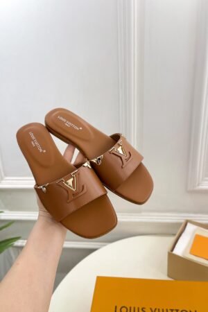 Louis Vuitton Mare Camel Brown Flat Mules