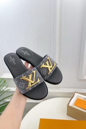 Louis Vuitton Mare Flat Mules Dark Blue Women