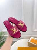 Louis Vuitton Mare Flat Mules Dark Pink Women