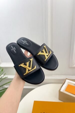 Louis Vuitton Mare Black Flat Mules
